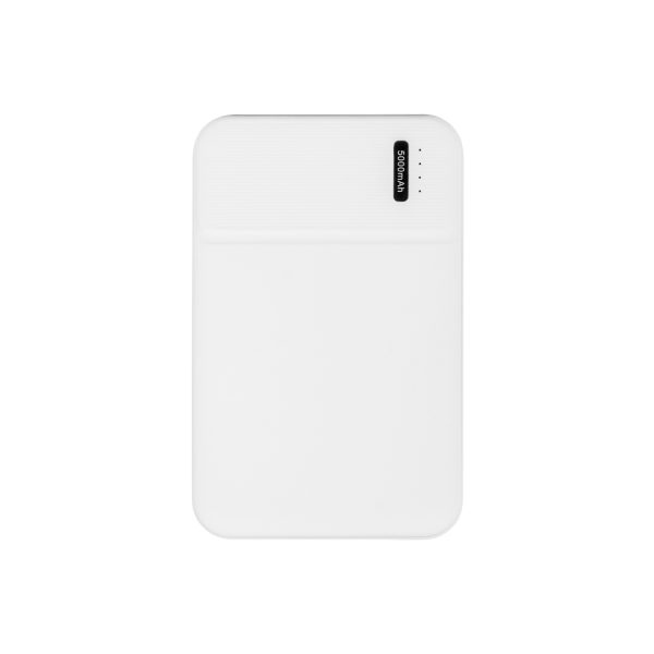 Внешний аккумулятор с подсветкой Skyline 5000 mAh, белый — изображение 3