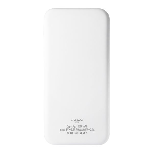 Внешний аккумулятор с подсветкой Luce 10000 mAh, белый — изображение 3