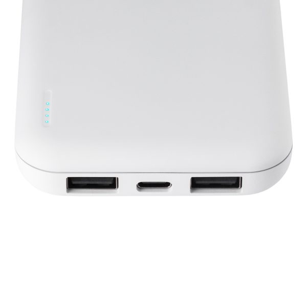 Внешний аккумулятор с подсветкой Luce 10000 mAh, белый — изображение 5