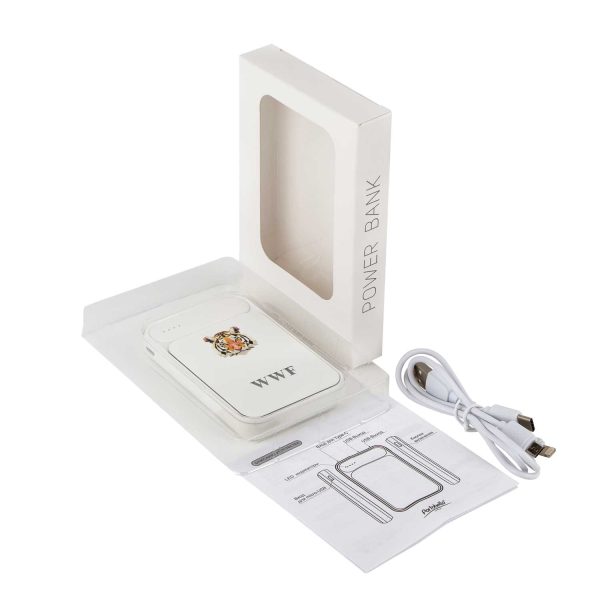 Внешний аккумулятор с подсветкой, Starlight PB, 5000 mAh, белый — изображение 4