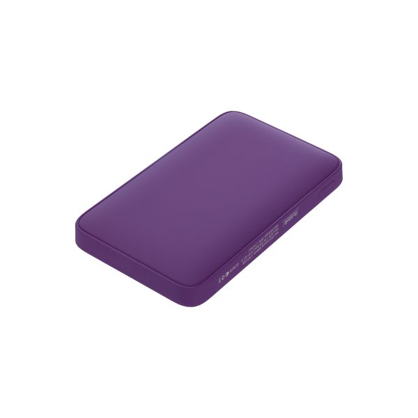 Внешний аккумулятор с подсветкой Ancor 5000 mAh, фиолетовый — изображение 2