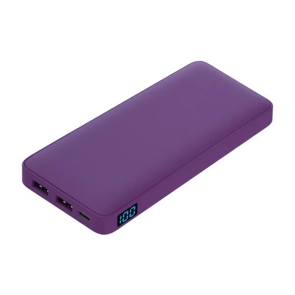 Внешний аккумулятор с подсветкой Ancor Plus 10000 mAh, фиолетовый — изображение 2