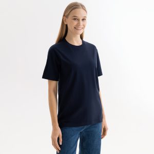 Футболка унисекс KRIS, 100% хлопок, 150 гр., темно-синяя