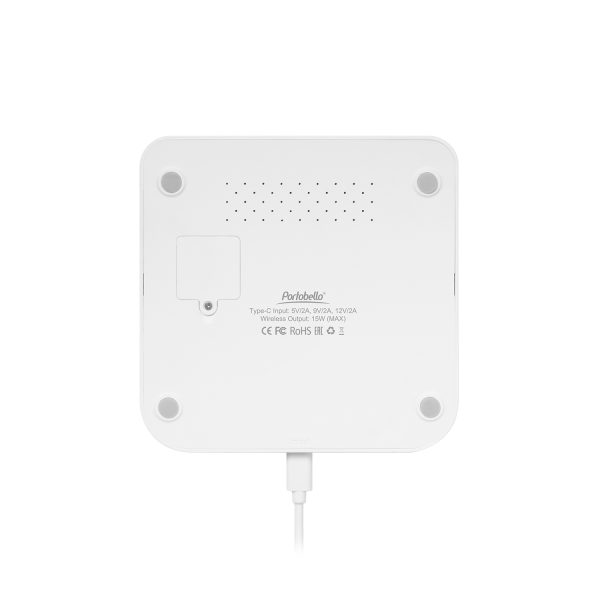 Зарядная станция с часами 15W Rigel, белая — изображение 4